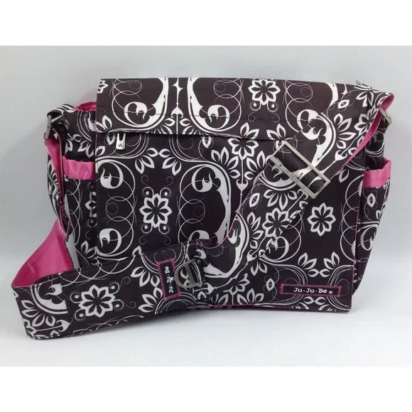 Ju Ju Be Other Jujube Large Duffle Diaper Bag Brownwhitepink